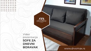 SOFE ZA DNEVNI BORAVAK  sofa na razvlačenje u wenge boji KREVETI DRVOMAX [upl. by Ratha]