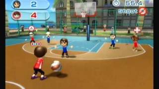 Wii Sports Resort Basketball Pickup Game 3On3 [upl. by Oicapot]