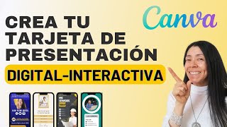 Como crear una Tarjeta de Presentación Digital Interactiva en Canva  Tutorial Canva paso a paso [upl. by Johny]