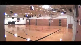 Tornado Destroying A School Gym In Seconds [upl. by Ailimac]