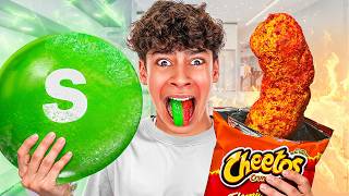 Giant SPICY vs SOUR Foods Challenge [upl. by Pelpel]