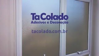 Como Aplicar Adesivo Jateado Para Vidros  Modelo Condessa  Loja TaColado [upl. by Tegan]