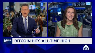 Bitcoin hits fresh alltimehigh as Wall Street launches new ways to bet on bitcoin [upl. by Enylorac]