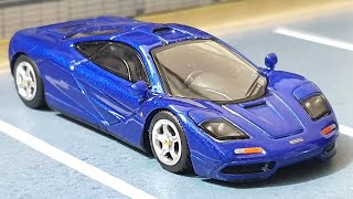 MINI GT McLaren F1 Cobalt Blue  No 629 Unboxing [upl. by Delastre]