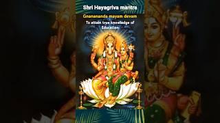 Shri Hayagriva mantra  Gnanananda mayam devam  Short slokha for good memory power [upl. by Akinoj]