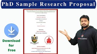 PhD Sample Research Proposal  Download for free aprcetinterview [upl. by Eno]