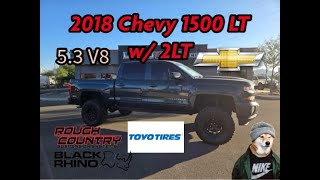 2018 CHEVROLET SILVERADO LT w 2LT ROUGH COUNTRY BLACK RHINO TOYO TIRES STOCK T28031 [upl. by Enelym]