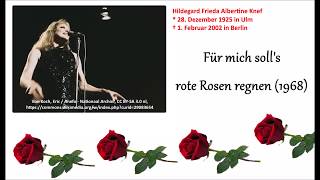 Hildegard Knef  Für mich solls Rote Rosen regnen Lyrics [upl. by Dzoba]