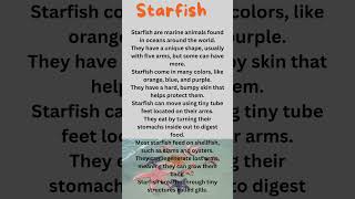 10 lines essay on starfishmy favorite animal short lines on starfishparagraph on starfish 10lin [upl. by Eluj]