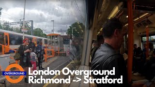 London Overground Full Journey Richmond  Stratford [upl. by Odrahcir]