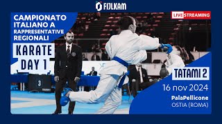 Karate  Campionato Italiano Rappresentative Regionali 2024  Day1 Tatami2 [upl. by Roseann622]