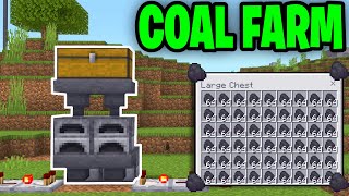 How To Make a Coal Farm In Minecraft Bedrock 121  EASY [upl. by Nelyag]