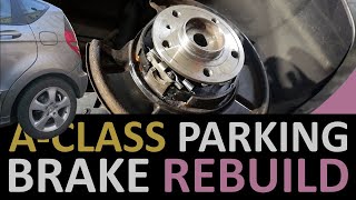 Mercedes AClass W169 PARKING BRAKE Rebuild amp ADJUSTMENT [upl. by Aidualk]