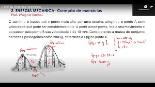 3 Energia Mecânica exercícios [upl. by Noyart]