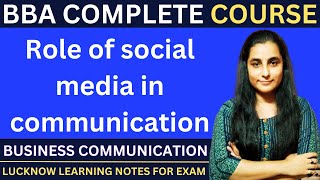 Role of social media in communication  social media in communication  Communication  bba [upl. by Hicks825]