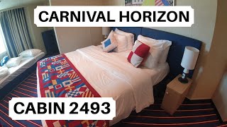 Carnival Horizon Cabin 2493 Category FE Family Harbor Ocean View Stateroom [upl. by Arodoet630]