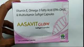 Aasavit Glow Softgel Capsules  Aasavit glow Capsule Uses Side effects benefits dosage review Hindi [upl. by Lehmann]