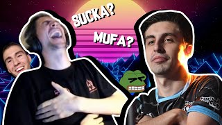 MOFA WHO xQc Tries to pull a SUCKA amp MOFA Joke on SHROUD but it Becomes Awkward for Him Afterwards [upl. by Curkell]