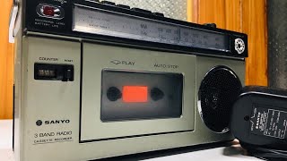 Tape Recorder Restoration  Boombox Restoration  SANYO Tape Recorder [upl. by Warfeld796]