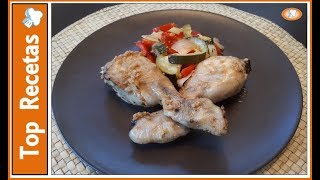 MUSLOS DE POLLO AL HORNO CON VERDURAS [upl. by Leiruh306]