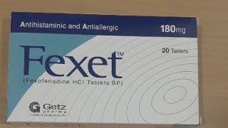 Fexet 180mg Fexofenadine Hcl 180mg [upl. by Akenit]