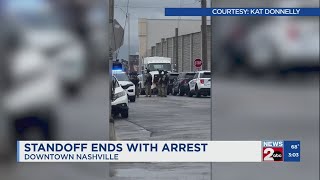 Standoff situation in downtown Nashville TN ends with arrest [upl. by Atineg744]