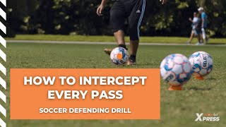 How To Intercept Every Pass  Soccer Defending Drill [upl. by Llerret]