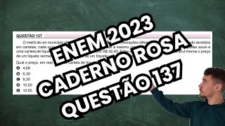 Tíquetes do metrô ENEM 2023  Caderno Rosa  137 [upl. by Dalston569]