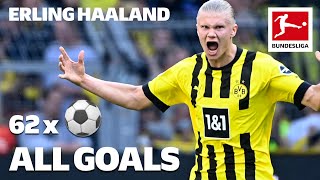 Erling Haaland • 62 Goals in Only 67 Games  ALL Bundesliga GOALS [upl. by Ralina]