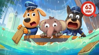 Police Officers Rescue Mission  Safety Tips  Cartoon for Kids  Sheriff Labrador [upl. by Jacobsen]