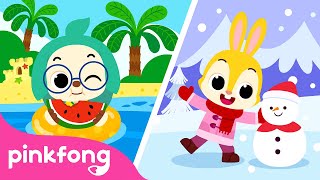 Lets Learn About the Four Seasons  Song for Preschool Kids  Pinkfong Kids [upl. by Gloriane667]