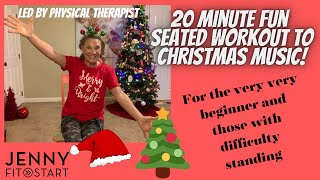 20 minute SEATED Christmas WORKOUT  for very beginners [upl. by Ibson]