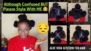 HOW TO USE aloe vera Glycerin To style your Natural Hair 🥳 Hairstyling tips [upl. by Wadlinger571]