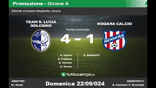 3° di Campionato di Promozione Girone A Team SLuciaGolosine  Nogara [upl. by Cavallaro]