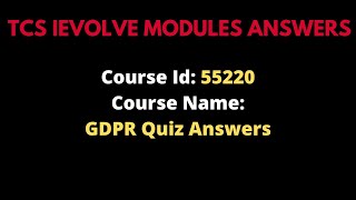 TCS Course 55220  TCS 55220 Course Answers  55220 Course Answer  TCS Course [upl. by Forward970]