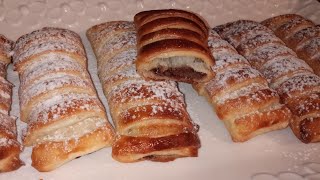 Fagottini di pasta sfoglia al cioccolato Paquets de pâte feuilletée au chocolat [upl. by Gebhardt254]