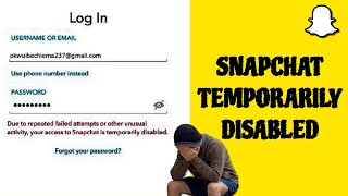 How to Fix Snapchat Temporarily Disabled Updated Guide  2024 [upl. by Enad]