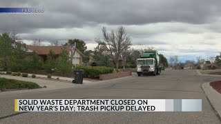 Albuquerque trash collection schedule adjusted for New Years [upl. by Enomor309]