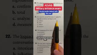 ASVAB AFQT Word Knowledge Vocab 21 army asvab [upl. by Catherin622]