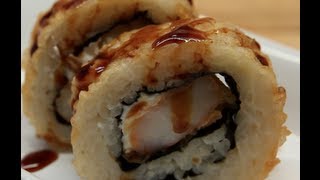 How to Make Sushi  Shrimp Double Tempura Rolls [upl. by Alphard306]