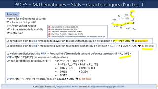 PACES  Caractéristiques dun TEST  Sensibilité  Spécificité  VPP  VPN [upl. by Noloc994]