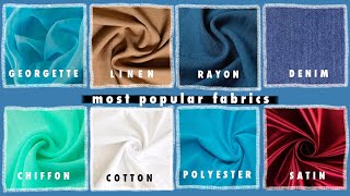 Fabric Types  Material for Sewing  Learning About Fabrics  Most Popular Fabric and Uses [upl. by Barhos]