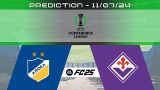 APOEL FC vs ACF Fiorentina  Prediction  202425 UEFA Conference League  EA FC 25 [upl. by Nipsirc]