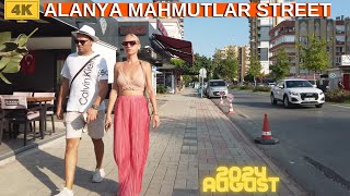 ALANYA MAHMUTLAR STREET TOUR 2024 4K  ALANYA ANTALYA TURKEY HOLIDAY TURKEY TRAVEL [upl. by Arriaet]