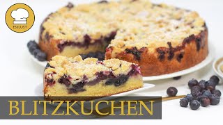 Schneller BLAUBEERSTREUSELKUCHEN  Blitzkuchen [upl. by Eerased]