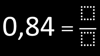 Converter 084 em fração  número decimal em fração decimais em frações [upl. by Adoc]