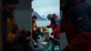 🐻‍❄️ Tiny Polar Bears lost it’s mother  😍 polarbearrescue wildlifeconservation arcticanimals [upl. by Mas211]