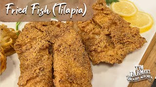 Perfect Fried Fish Tilapia Recipe  Cornmeal Batter [upl. by Ahsoj284]