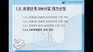 SW사업 대가산정 가이드 기초교육 10 SW운영단계 SW재개발비 산정 [upl. by Ethban]