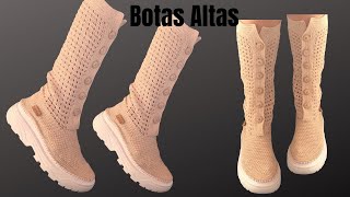 😃Botas tejidas a crochet 👢  Paso a paso ➡️muchos tips [upl. by Neeron21]